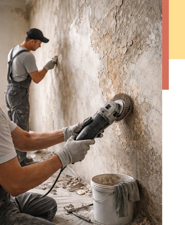 Снятие и удаление краски со стен в Новодвинске от 2148 руб. — ОТДЕЛОЧНИК-Нвд