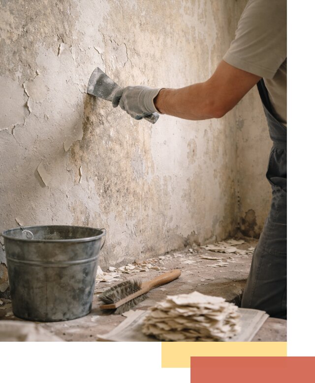 Удаление старой краски со стен в Новодвинске качественно и быстро