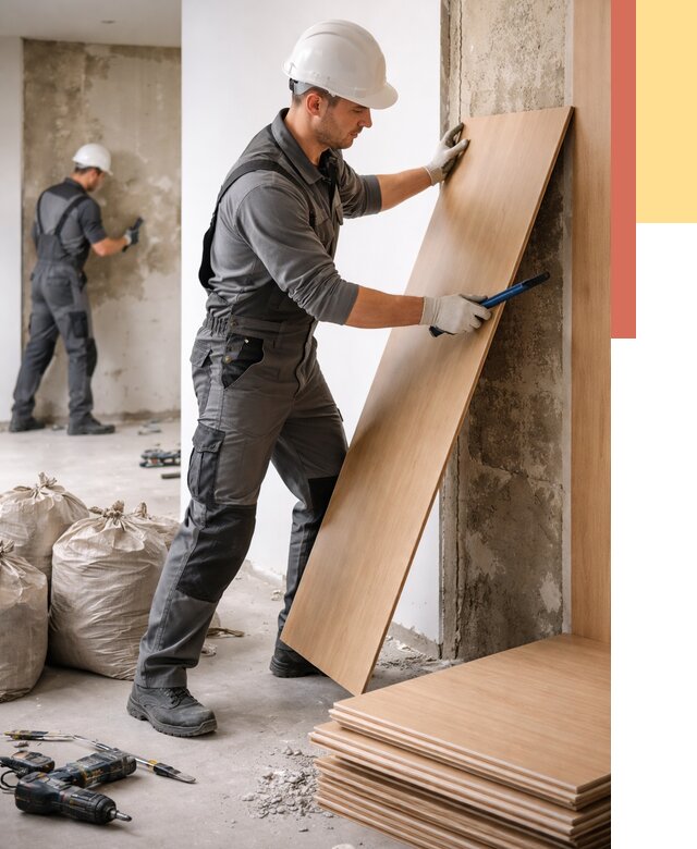 Демонтаж стеновых панелей в Новодвинске от 3579 руб. за м² быстро и недорого | ОТДЕЛОЧНИК-Нвд