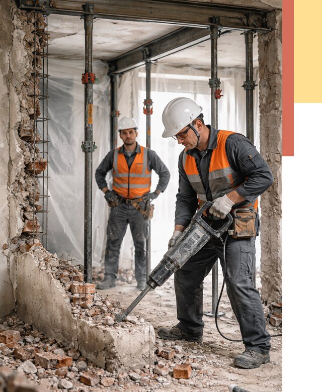 Снос несущих стен в Новодвинске от 10483 руб. — демонтаж несущей стены под ключ | ОТДЕЛОЧНИК-Нвд