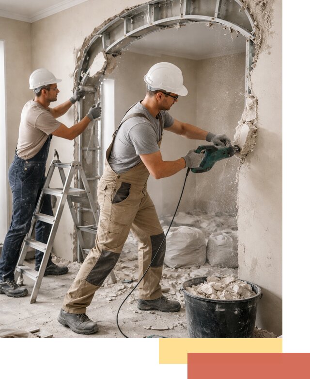 Демонтаж гипсокартонной арки в Новодвинске быстро и аккуратно