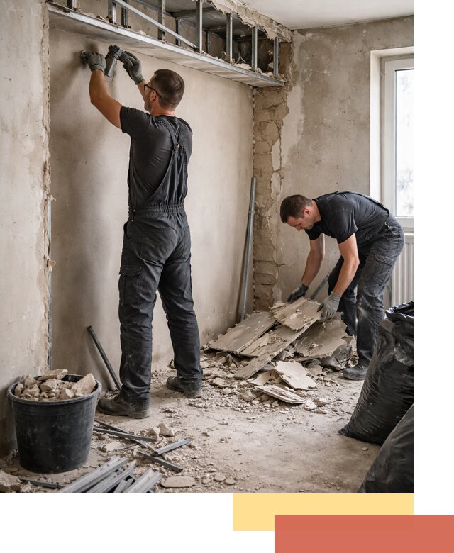 Демонтаж короба из гипсокартона в Новодвинске быстро и аккуратно