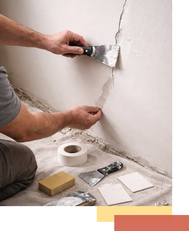 Заделка трещин и сколов в стенах и потолках в Новодвинске