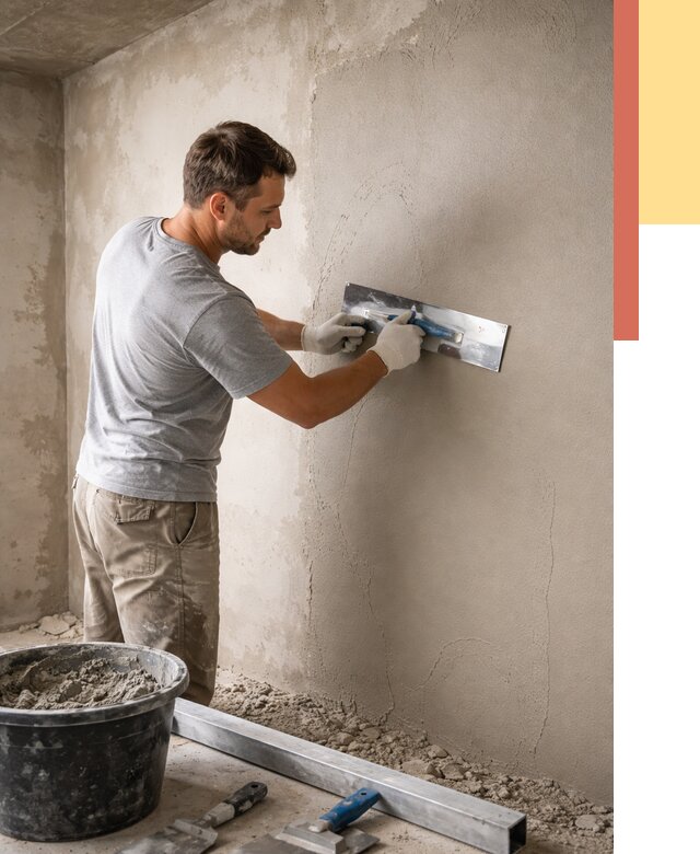 Штукатурка стен без маяков в Новодвинске от 7363 руб/м2 — услуги и цена | ОТДЕЛОЧНИК-Нвд