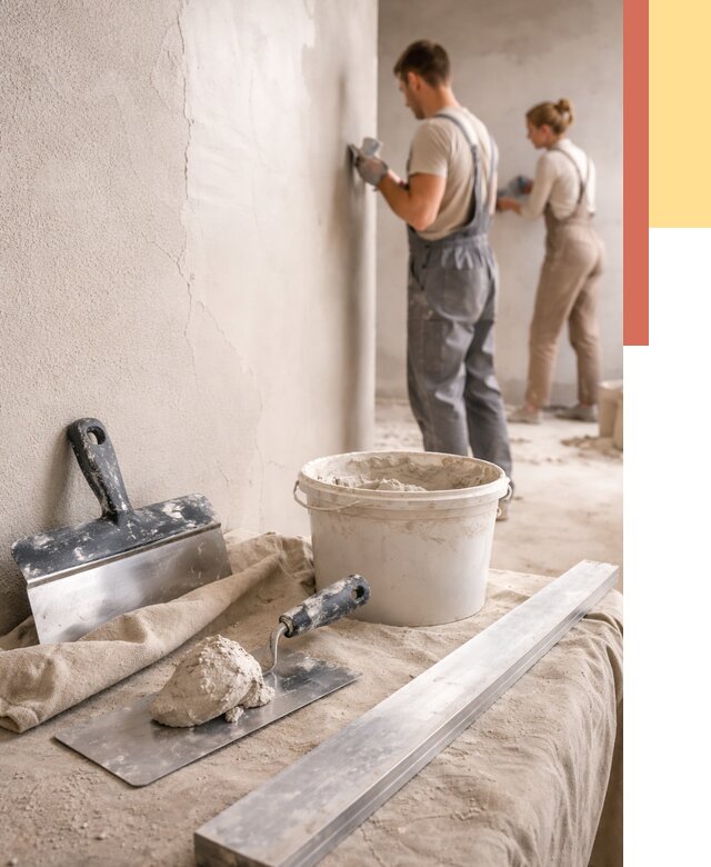 Штукатурка стен гипсовая в Новодвинске от 4602 руб/м2 — быстро и недорого | ОТДЕЛОЧНИК-Нвд