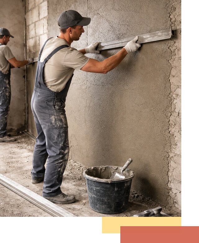 Штукатурка стен цементно-песчаная в Новодвинске профессионально