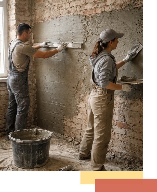 Штукатурка кирпичных стен в Новодвинске — качественно и надежно