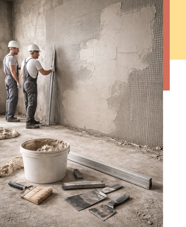 Штукатурка стен по сетке в Новодвинске от 5625 руб./м2 — быстро и недорого | ОТДЕЛОЧНИК-Нвд