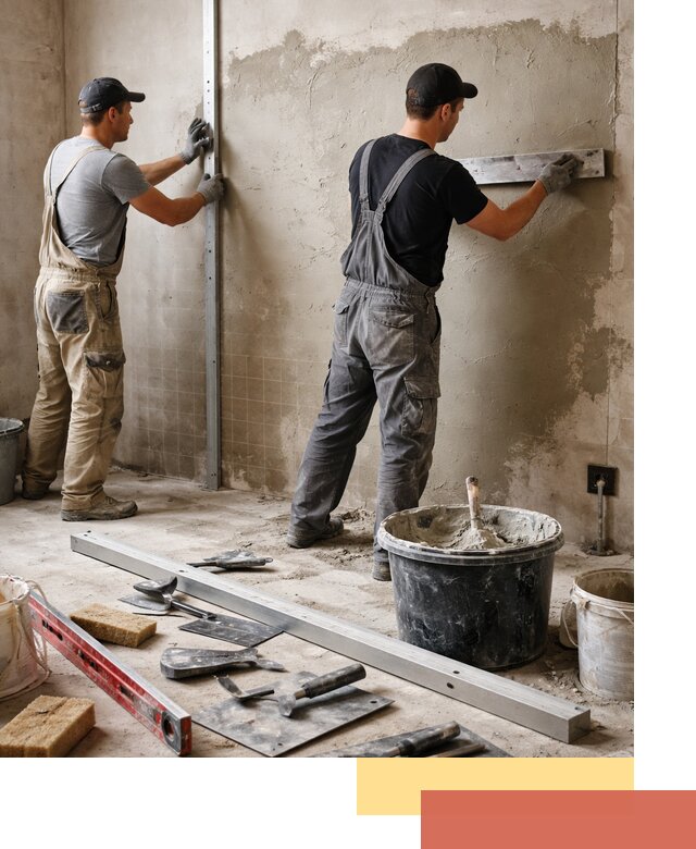 Профессиональная штукатурка стен под плитку в Новодвинске