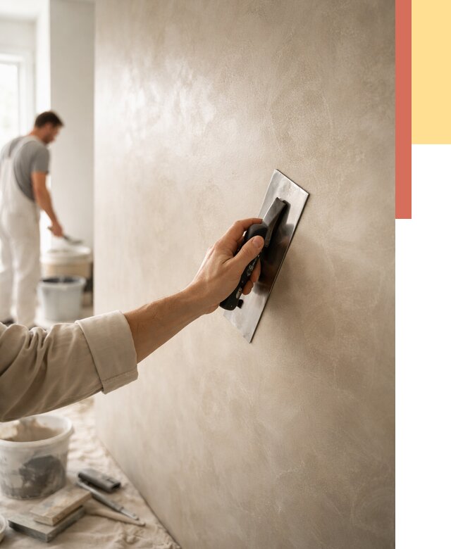 Венецианская штукатурка в Новодвинске от 3579 руб/м² — нанесение стен под ключ | ОТДЕЛОЧНИК-Нвд