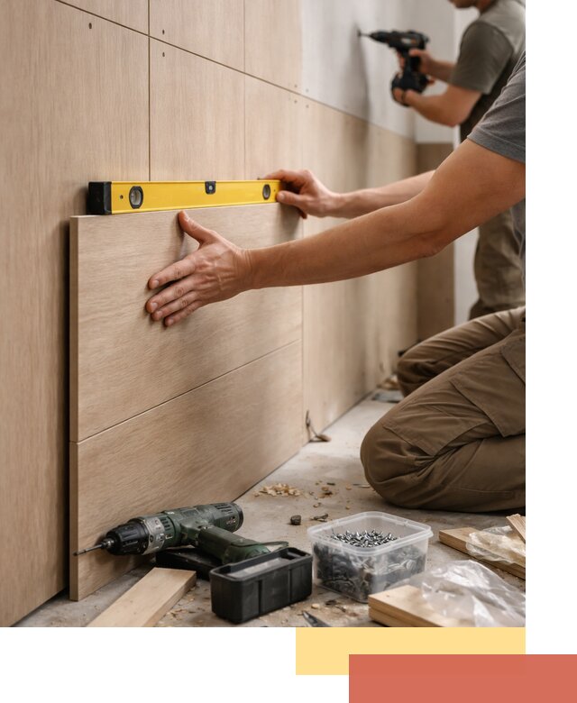 Профессиональный монтаж МДФ панелей на стены в Новодвинске