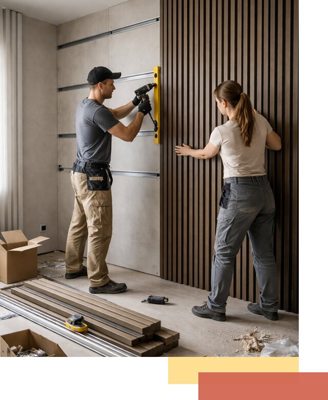 Монтаж реечных панелей на стены в Новодвинске