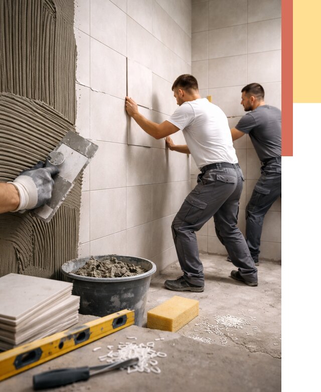 Укладка плитки на стены в Новодвинске от 869 руб. — качественно и недорого | ОТДЕЛОЧНИК-Нвд