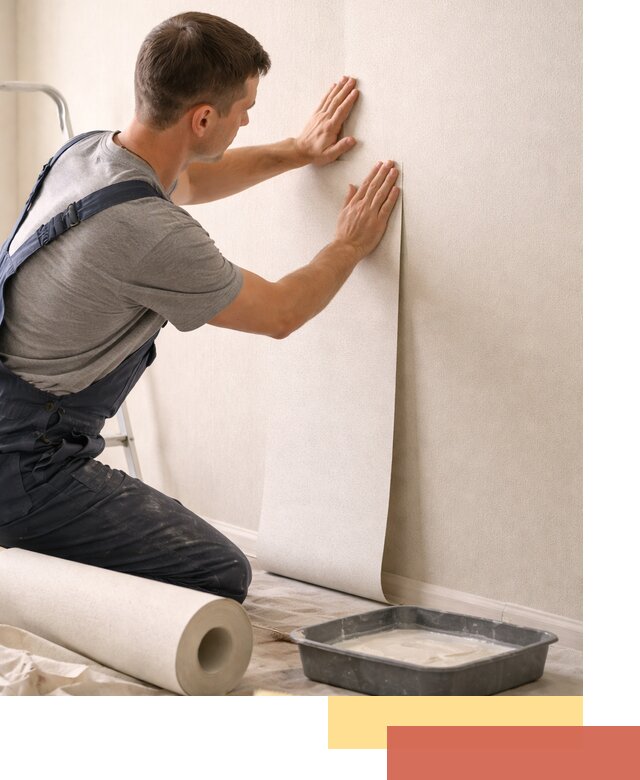 Поклейка флизелиновых обоев в Новодвинске качественно и быстро