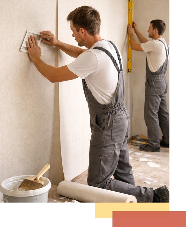 Поклейка бумажных обоев в Новодвинске качественно и недорого