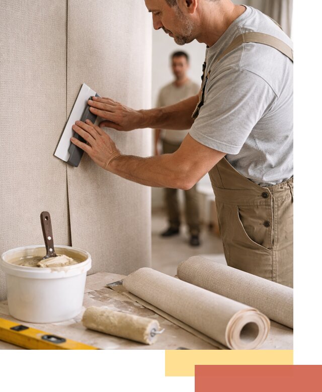 Поклейка текстильных обоев в Новодвинске профессионально и аккуратно