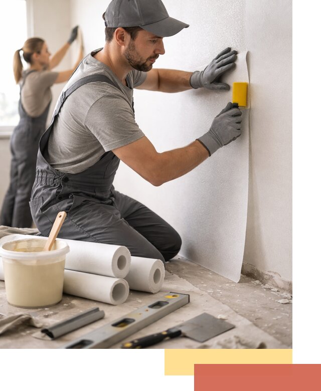 Поклейка стеклообоев профессионально в Новодвинске