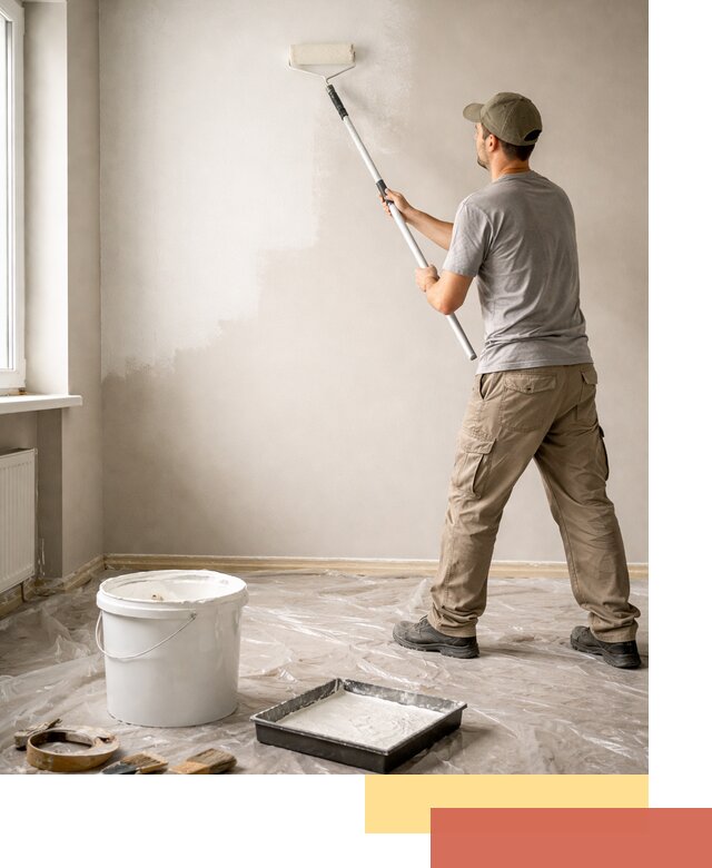 Покраска стен латексной краской в Новодвинске качественно и быстро