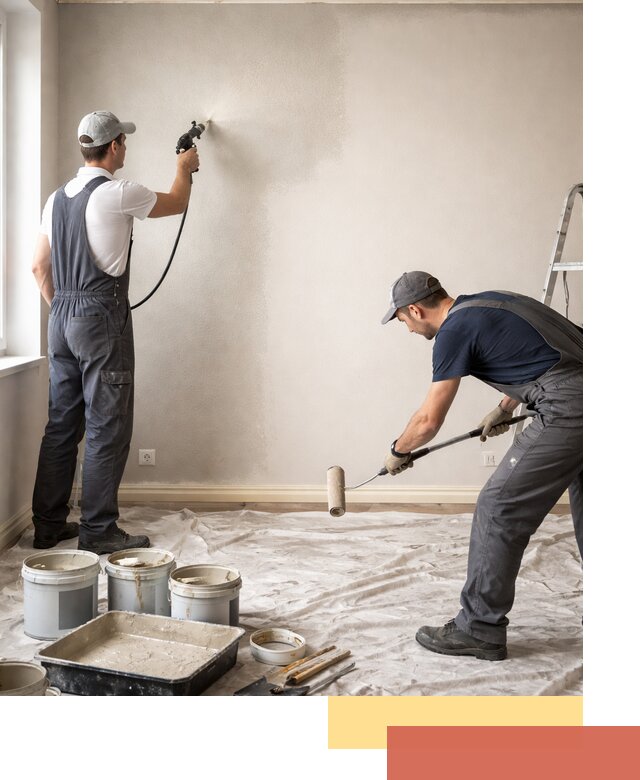 Покраска стен моющейся краской и защита поверхностей в Новодвинске