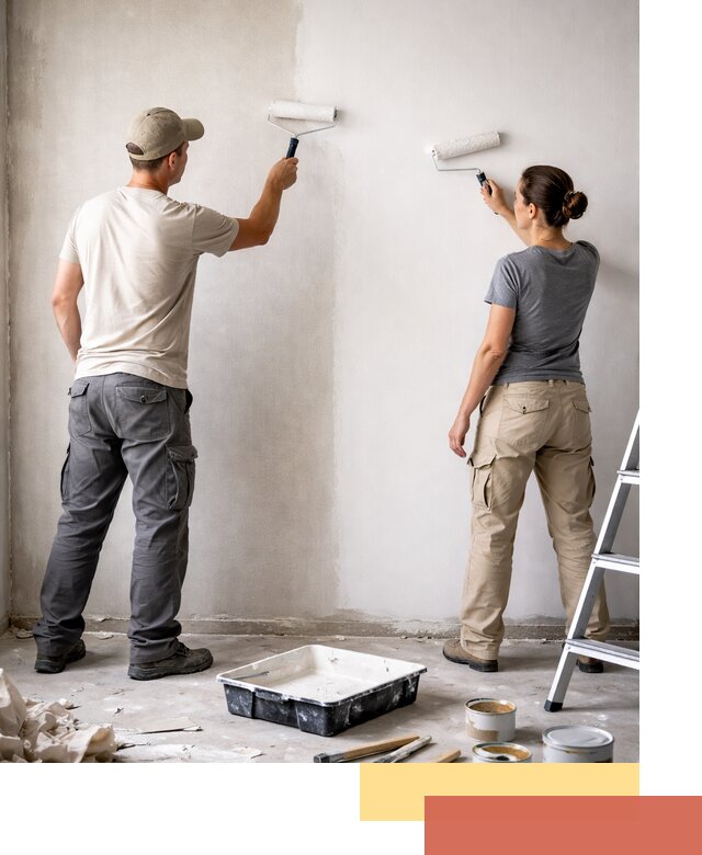 Окраска стен по стеклохолсту в Новодвинске качественно и долговечно