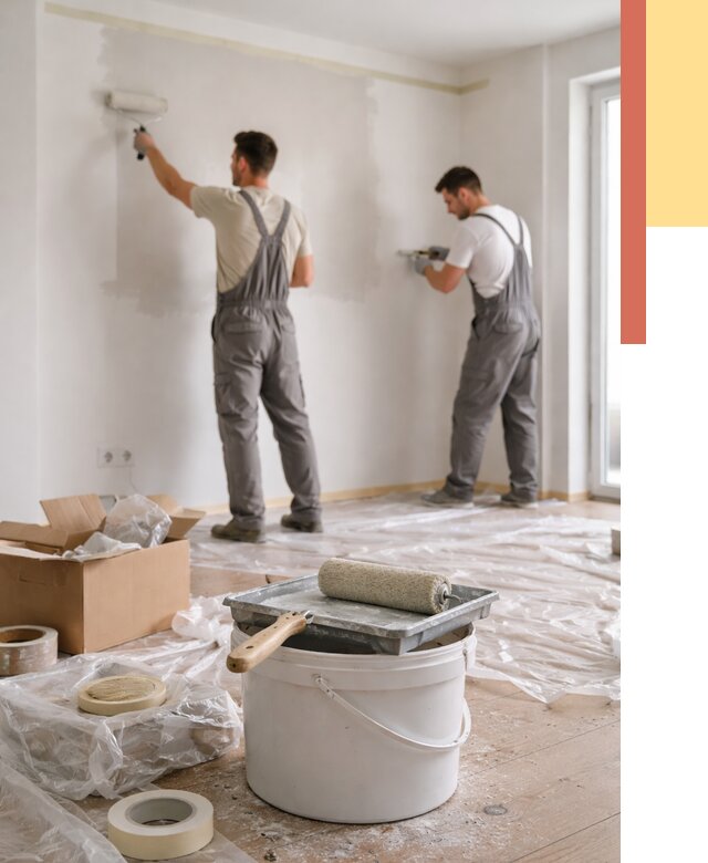 Покраска стен в квартире в Новодвинске от 2557 руб/м2 — быстро и недорого | ОТДЕЛОЧНИК-Нвд