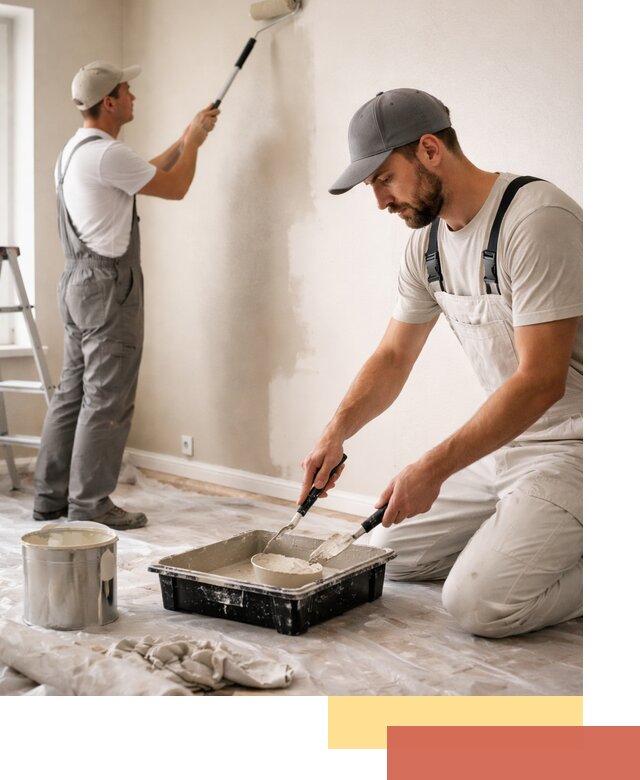 Покраска стен в квартире в Новодвинске — профессионально и аккуратно