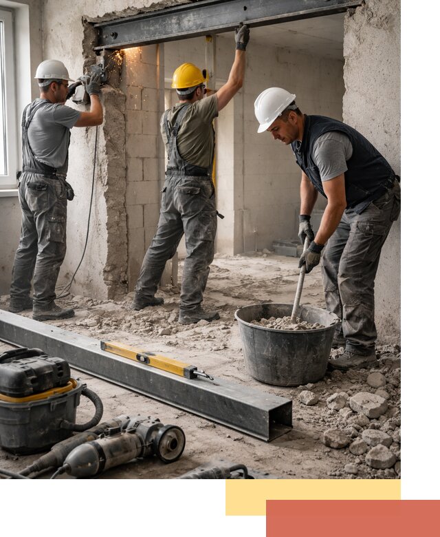 Создание проемов в стенах и несущих конструкциях в Новодвинске