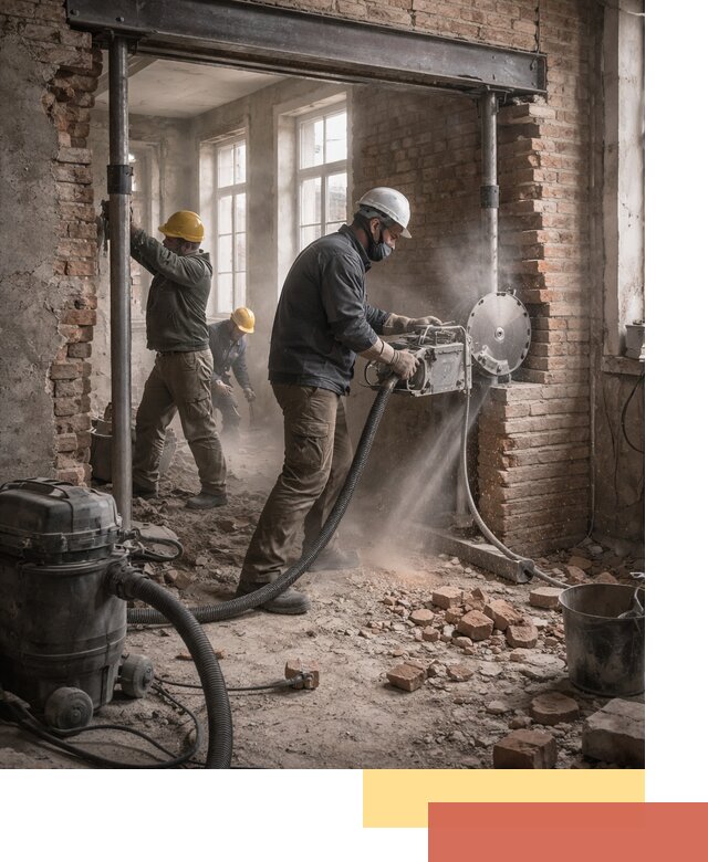 Прорезка проема в стене под дверной или оконный проем в Новодвинске