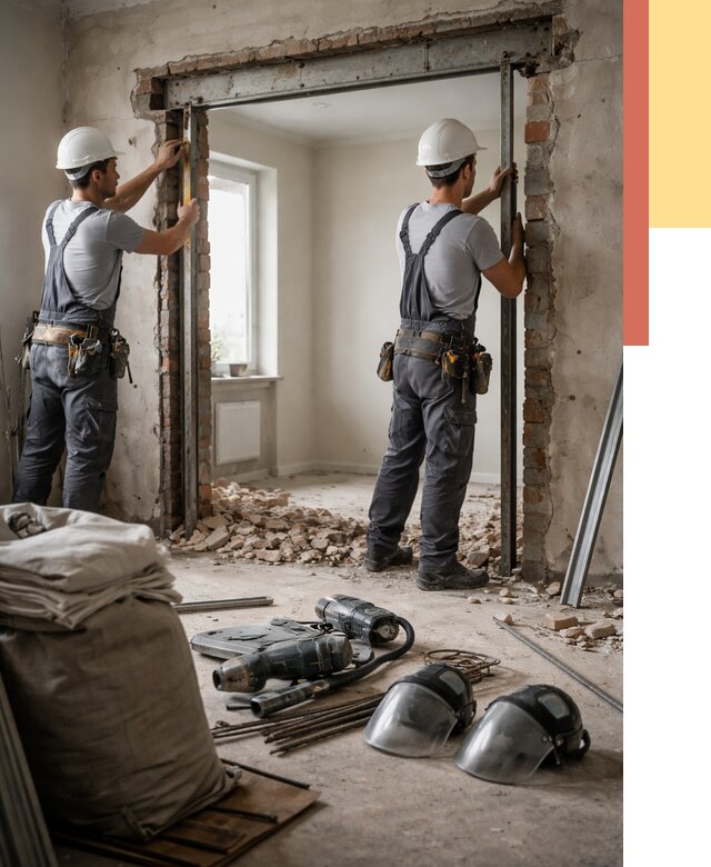 Расширение дверного проема в Новодвинске от 12784 руб. под ключ | ОТДЕЛОЧНИК-Нвд