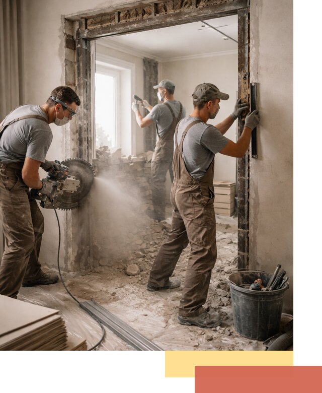 Расширение дверного проема под установку новой двери в Новодвинске