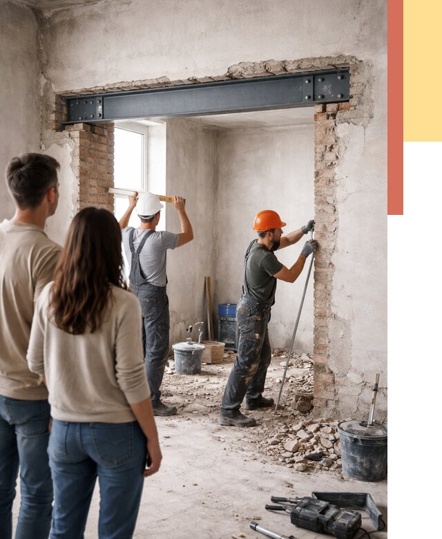 Усиление проема в стене в Новодвинске от 9716 руб. — усиление дверного проема металлоконструкцией | ОТДЕЛОЧНИК-Нвд