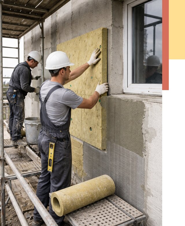 Утепление стен в Новодвинске от 4398 руб. под ключ — быстро и недорого | ОТДЕЛОЧНИК-Нвд