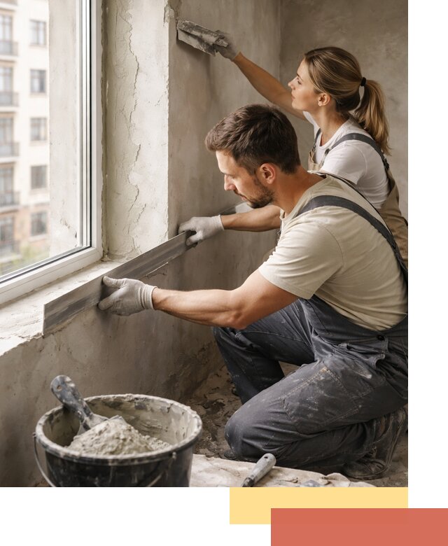 Штукатурка откосов дверей и окон профессионально в Новодвинске