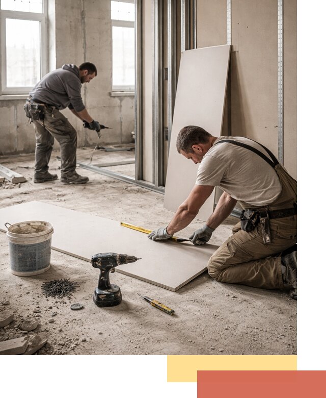 Кладка перегородок из ПГП под ключ в Новодвинске