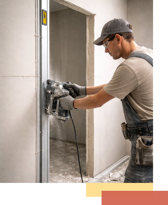 Устройство дверного проема в перегородке в Новодвинске