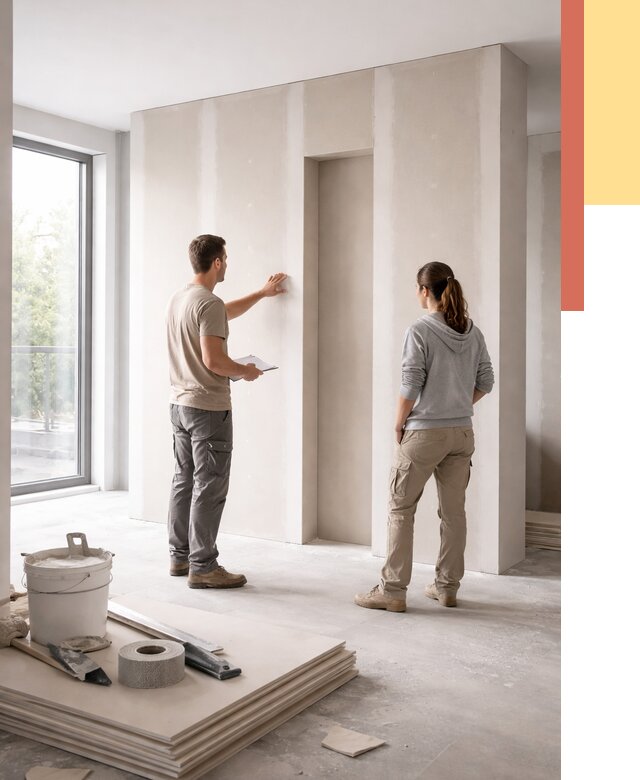 Зонирующая перегородка из гипсокартона в Новодвинске от 2864 руб. под ключ | ОТДЕЛОЧНИК-Нвд