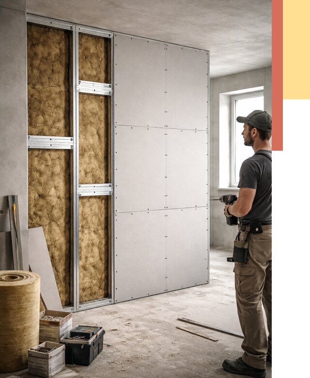 Усиленная перегородка под навеску в Новодвинске от 13091 руб. — монтаж под ключ | ОТДЕЛОЧНИК-Нвд