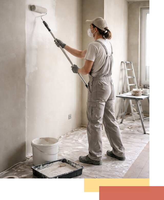 Покраска перегородок из гипсокартона в Новодвинске качественно и недорого