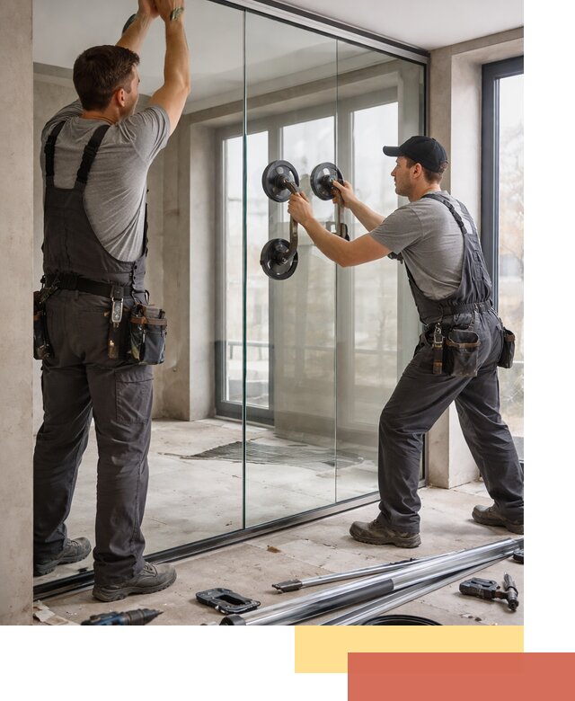 Цельностеклянные перегородки под ключ в Новодвинске