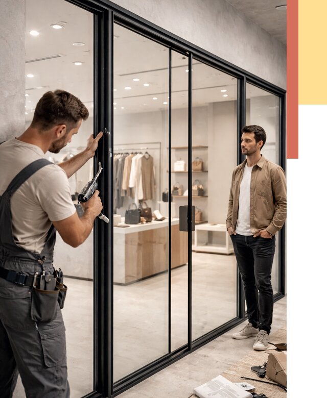 Стеклянные перегородки для магазинов в Новодвинске от 8386 руб. под ключ | ОТДЕЛОЧНИК-Нвд