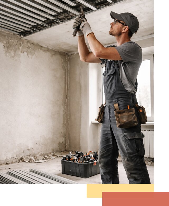 Демонтаж реечного потолка в Новодвинске быстро и аккуратно