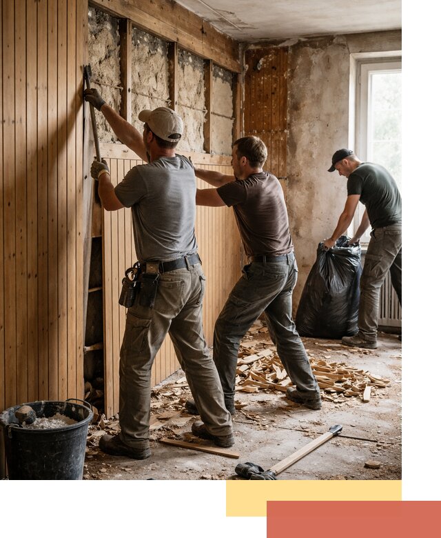 Демонтаж вагонки и вывоз материалов в Новодвинске