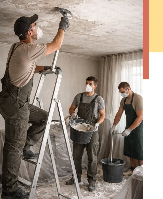 Удаление побелки с потолка в Новодвинске от 2557 руб. быстро и недорого | ОТДЕЛОЧНИК-Нвд