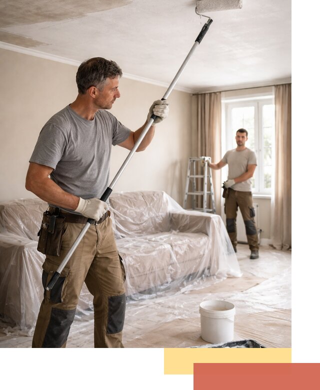 Грунтовка потолка в Новодвинске — подготовка под покраску и отделку