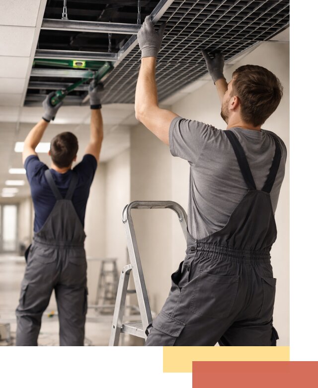 Монтаж потолка Грильято в Новодвинске: установка под ключ качественно