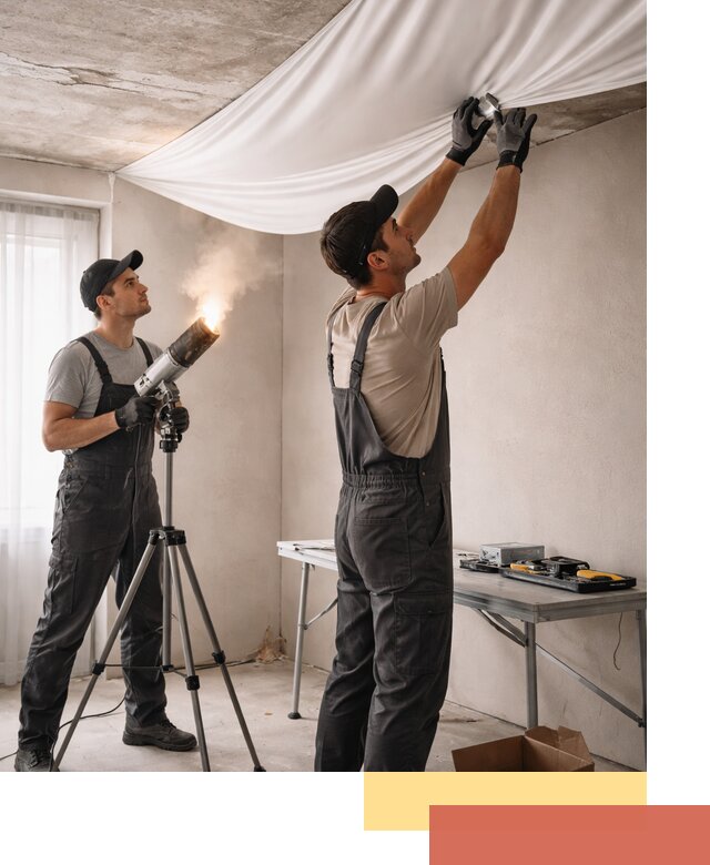 Установка натяжного потолка под ключ в Новодвинске