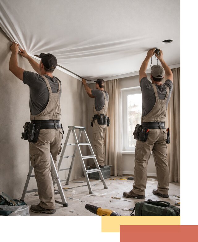 Монтаж матового натяжного потолка в Новодвинске качественно и быстро