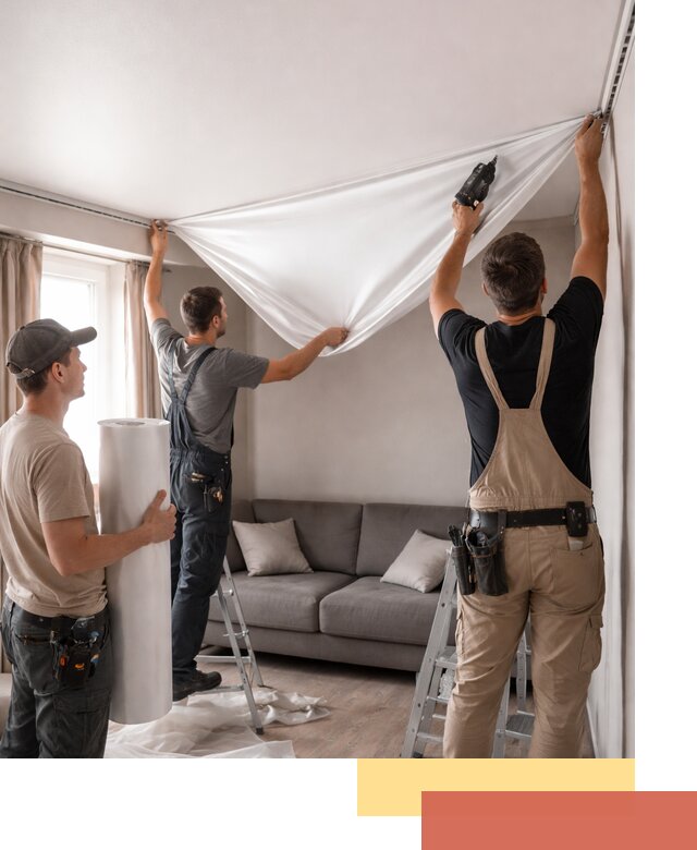 Монтаж сатинового натяжного потолка в Новодвинске качественно и быстро