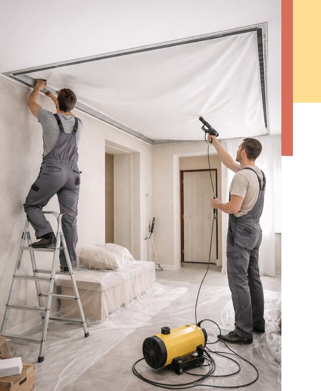 Монтаж натяжного потолка в прихожей в Новодвинске от 2710 руб. под ключ | ОТДЕЛОЧНИК-Нвд