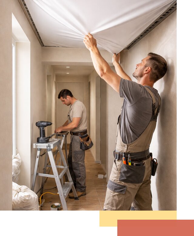 Монтаж натяжного потолка в прихожей в Новодвинске